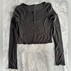 Sheer Black Long Sleeve Top